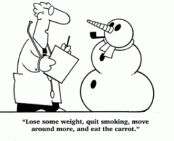 snowman going to the doctors.gif