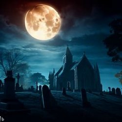 Full moon on halloween night with old church and graveyard.jpg