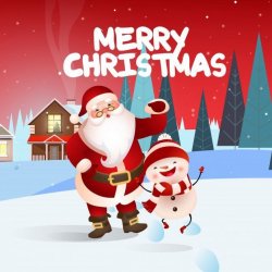 Free-Vector-Merry-christmas-festive-banner-design-with-santa-and-snowman.jpg