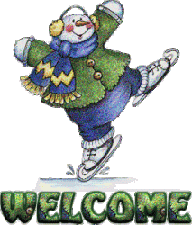 SnowmanSkatingGlitterWelcome.gif