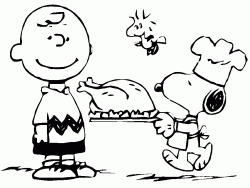 Peanuts Thanksgiving Coloring Page.gif