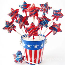 4th of July Rice Krispie Treat Stars, white chocolate coated rice krispies treat star pops .jpg