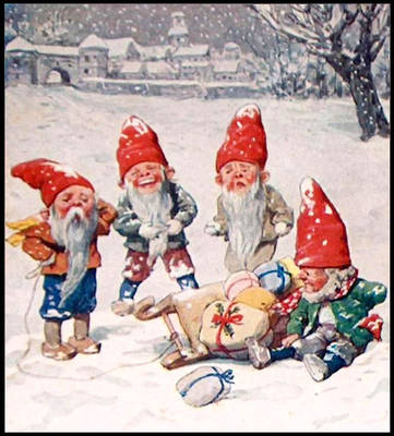 6 - Scary Christmas Elves - Public Domain Art