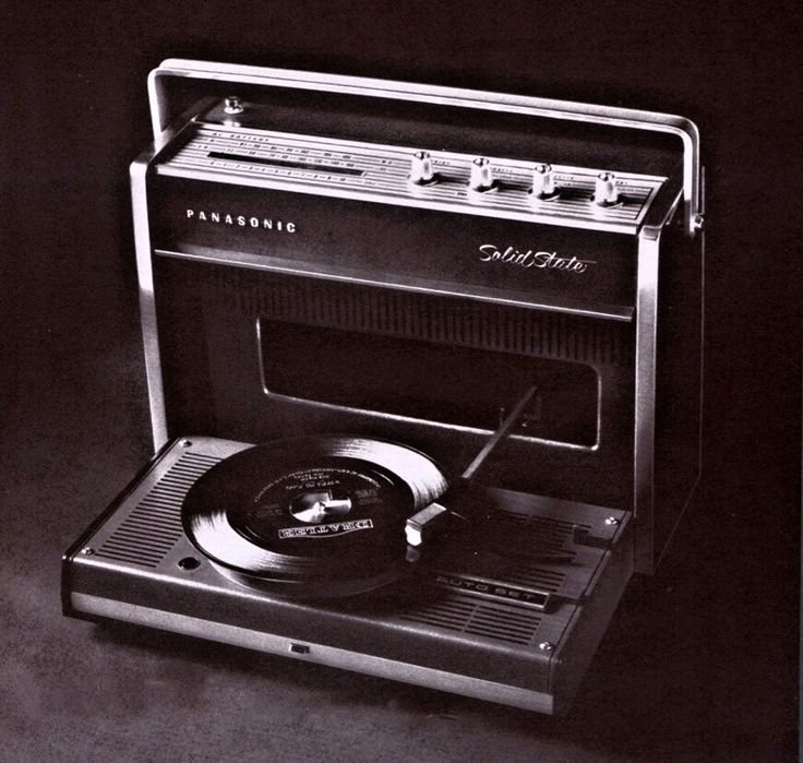 1970s style radio record player