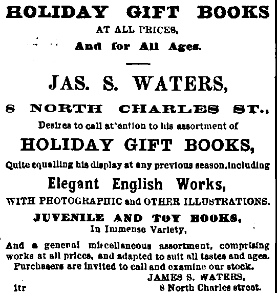 Christmas Card Advertising 1868