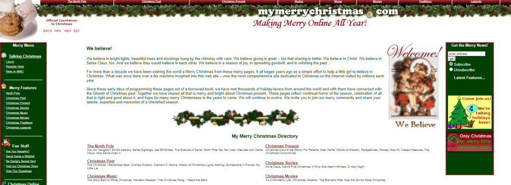 MyMerryChristmas.com in 2004